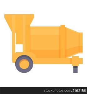 Road mixer concrete icon cartoon vector. Cement truck. Construction machine. Road mixer concrete icon cartoon vector. Cement truck
