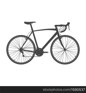 Road Racing Bike Silhouette - Sport Bicycle - Vector Illustration.. Road Racing Bike Silhouette. Vector Illustration