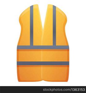 Road repair vest icon. Cartoon of road repair vest vector icon for web design isolated on white background. Road repair vest icon, cartoon style