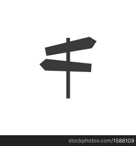 Road sign icon flat design vector
