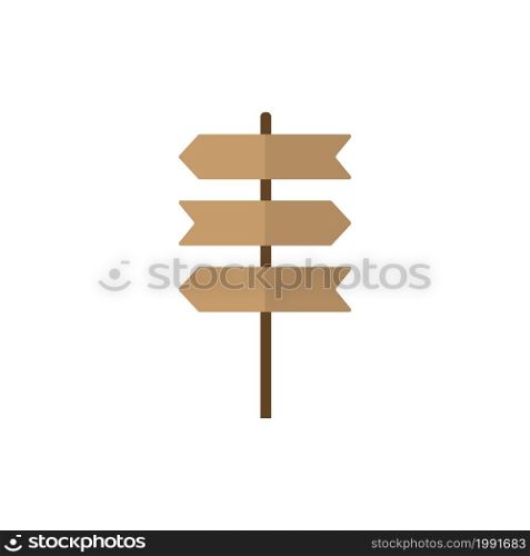 Road sign icon. Flat design vector. Road traffic sign