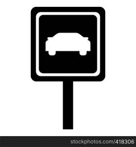 Road sign icon. Simple illustration of road sign vector icon for web. Road sign icon , simple style