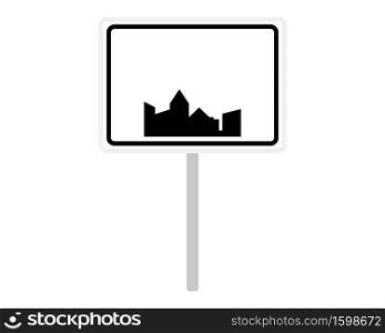 Road sign of Belgium on white