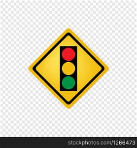 Road sign signal ahead icon. Vector eps10