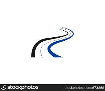 Road symbol illustration logo template