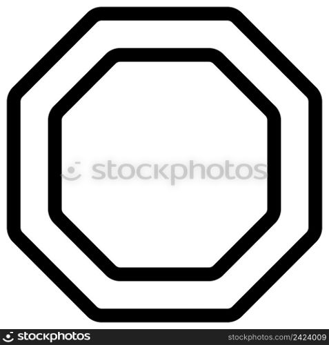 Road traffic sign for the stop sign layout
