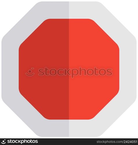 Road traffic sign for the stop sign layout