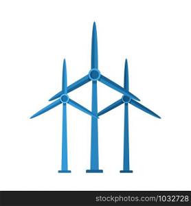Road wind power plant icon. Flat illustration of road wind power plant vector icon for web design. Road wind power plant icon, flat style