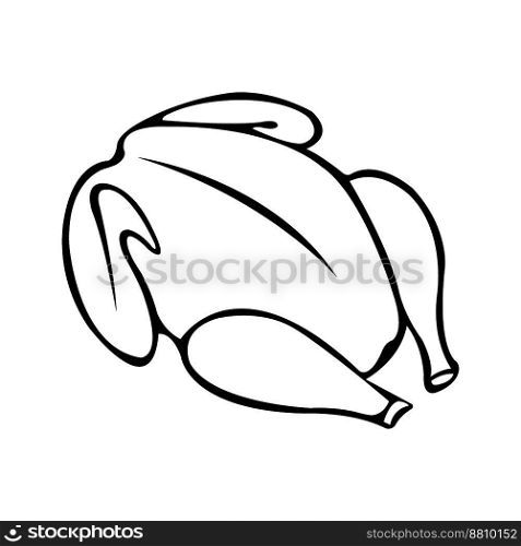 roast chicken icon logo vector design template 
