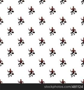 Robber pattern seamless repeat in cartoon style vector illustration. Robber pattern seamless