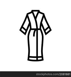 robe silk line icon vector. robe silk sign. isolated contour symbol black illustration. robe silk line icon vector illustration