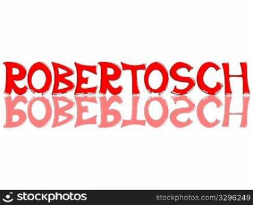 robertosch letters composition, abstract vector art illustration