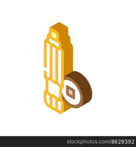 robertson screwdriver bit isometric icon vector. robertson screwdriver bit sign. isolated symbol illustration. robertson screwdriver bit isometric icon vector illustration