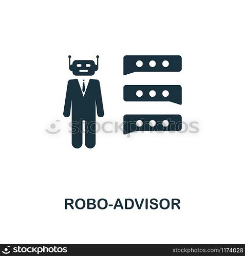 Robo-Advisor icon. Creative element design from fintech technology icons collection. Pixel perfect Robo-Advisor icon for web design, apps, software, print usage.. Robo-Advisor icon. Creative element design from fintech technology icons collection. Pixel perfect Robo-Advisor icon for web design, apps, software, print usage