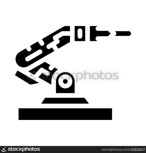 robohand technology glyph icon vector. robohand technology sign. isolated contour symbol black illustration. robohand technology glyph icon vector illustration