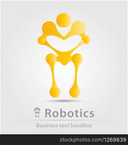 Robot and robotics business icon for creative design. Robot and robotics business icon