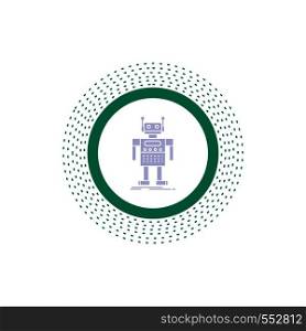 robot, Android, artificial, bot, technology Glyph Icon. Vector isolated illustration. Vector EPS10 Abstract Template background