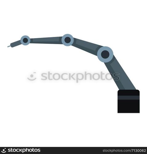 Robot arm icon. Flat illustration of robot arm vector icon for web design. Robot arm icon, flat style