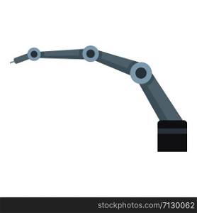 Robot arm icon. Flat illustration of robot arm vector icon for web design. Robot arm icon, flat style