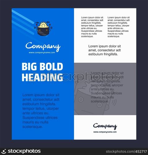 Robot Business Company Poster Template. with place for text and images. vector background