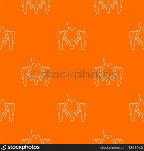 Robot crab pattern vector orange for any web design best. Robot crab pattern vector orange
