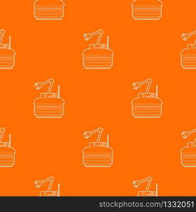 Robot crane pattern vector orange for any web design best. Robot crane pattern vector orange