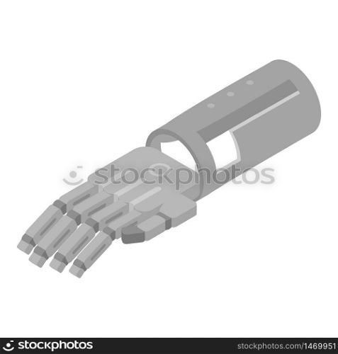 Robot hand icon. Isometric of robot hand vector icon for web design isolated on white background. Robot hand icon, isometric style