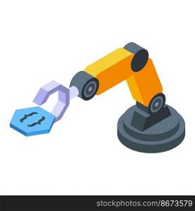 Robot hand icon isometric vector. Ux system. Data content. Robot hand icon isometric vector. Ux system