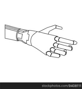 Robot hand icon vector illustration symbol design
