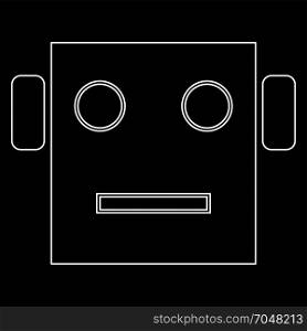 Robot head icon .
