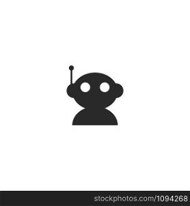 Robot head logo vector template