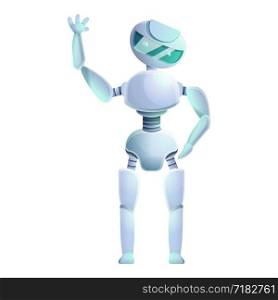 Robot humanoid icon. Cartoon of robot humanoid vector icon for web design isolated on white background. Robot humanoid icon, cartoon style