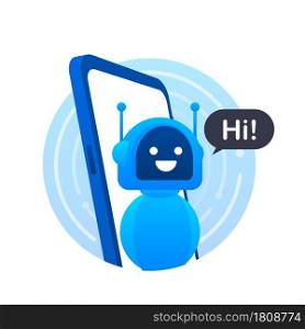 Robot icon. Bot sign design. Chatbot symbol concept. Voice support service bot. Online support bot. Vector illustration. Robot icon. Bot sign design. Chatbot symbol concept. Voice support service bot. Online support bot. Vector illustration.