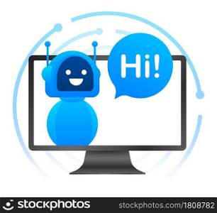 Robot icon. Bot sign design. Chatbot symbol concept. Voice support service bot. Online support bot. Vector illustration. Robot icon. Bot sign design. Chatbot symbol concept. Voice support service bot. Online support bot. Vector illustration.