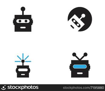 Robot icon logo template