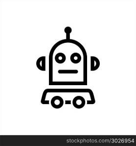 Robot Icon, Robot Vector Art Illustration. Robot Icon, Robot