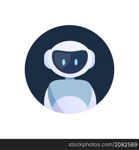 Robot isolated on white background. Bot mascot icon. Vector stock