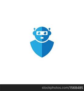 Robot logo vector icon illustration design