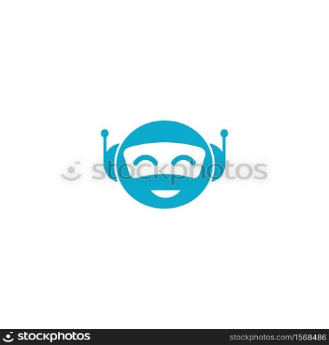 Robot logo vector icon illustration design