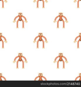 Robot monkey pattern seamless background texture repeat wallpaper geometric vector. Robot monkey pattern seamless vector