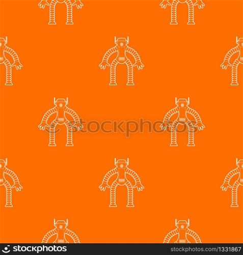 Robot monkey pattern vector orange for any web design best. Robot monkey pattern vector orange
