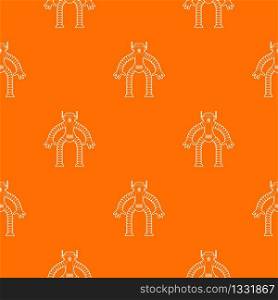 Robot monkey pattern vector orange for any web design best. Robot monkey pattern vector orange