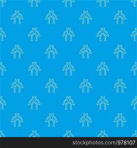 Robot monkey pattern vector seamless blue repeat for any use. Robot monkey pattern vector seamless blue