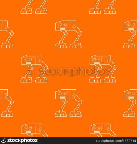 Robot ostrich pattern vector orange for any web design best. Robot ostrich pattern vector orange