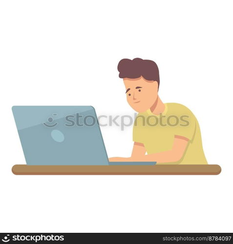 Robot programming icon cartoon vector. Computer science. Smart software. Robot programming icon cartoon vector. Computer science