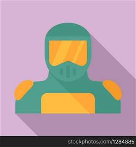 Robot superhero icon. Flat illustration of robot superhero vector icon for web design. Robot superhero icon, flat style