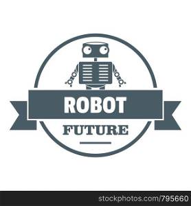 Robot tech logo. Simple illustration of robot tech vector logo for web. Robot tech logo, simple gray style