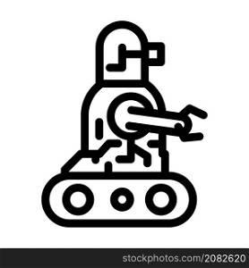 robot technology line icon vector. robot technology sign. isolated contour symbol black illustration. robot technology line icon vector illustration