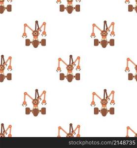 Robot with three tentacle pattern seamless background texture repeat wallpaper geometric vector. Robot with three tentacle pattern seamless vector