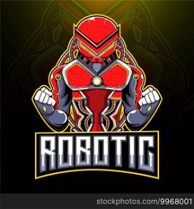  Robotic esport mascot logo design